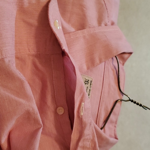 J. Crew white and red stripped button down L - Picture 8 of 8